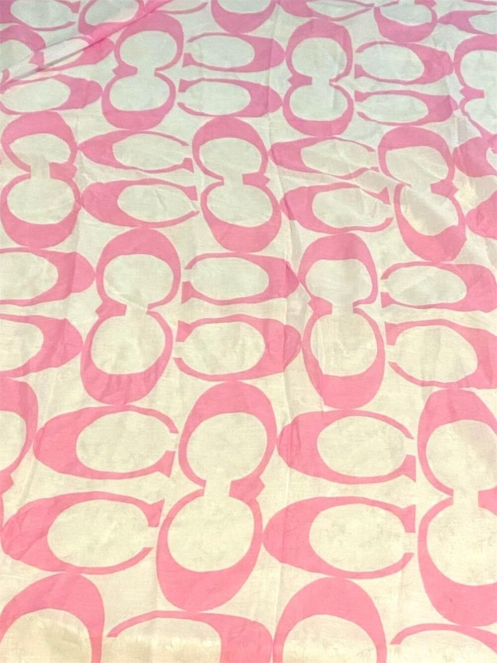 Coach - SWIMSUIT COVER Pink /White Patterned SARONG 72X37 - Picture 2 of 3